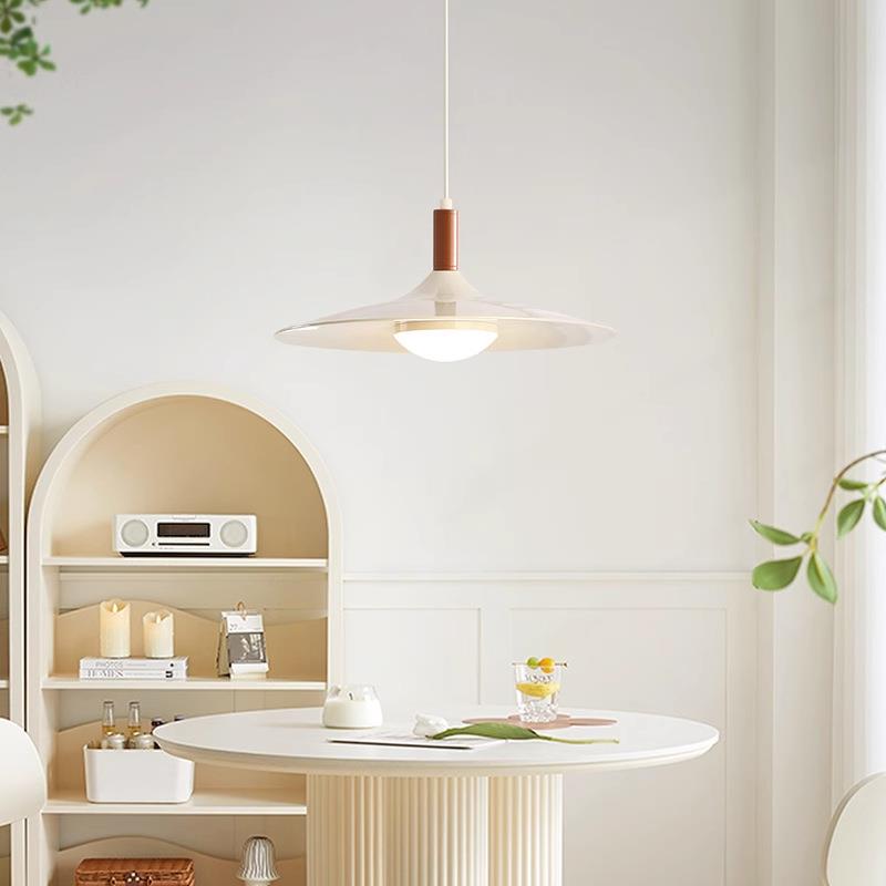 北欧中古269风胡桃色三头台餐灯创意厅民宿餐桌吧室卧床头飞碟吊