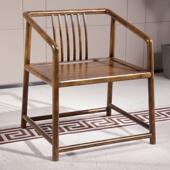 J^子实木中式 圈椅榆724木椅餐椅靠背椅子凳家办公茶桌配椅太用师