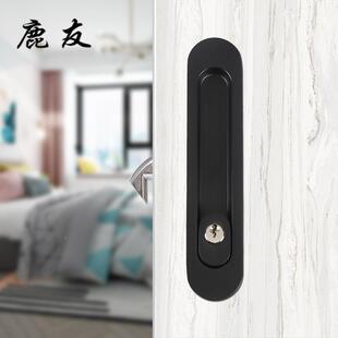 移装门锁推拉卫生间钩锁厨房阳台移动滑门推拉移门锁门平移暗把扣