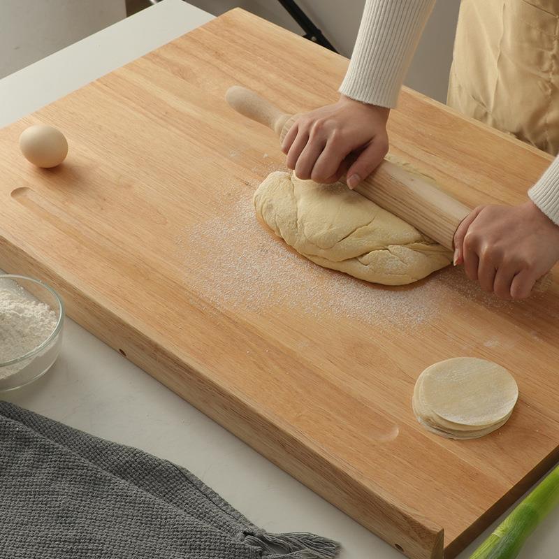橡胶木案板实mz0041擀面板家用方型木木砧揉面板切菜板