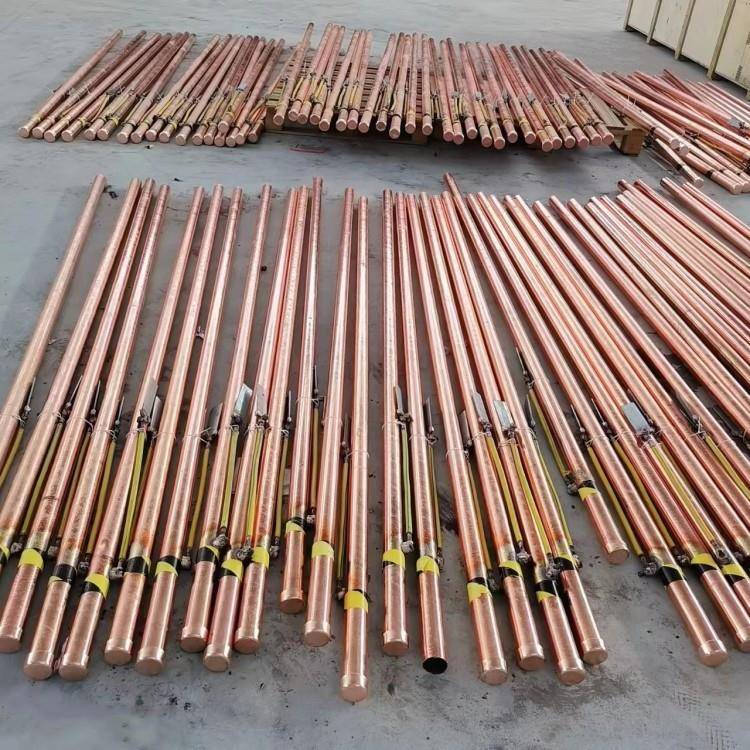 铜包深井钢离子接地极电子镀铜电解离接地50*3000装置雷紫铜接地