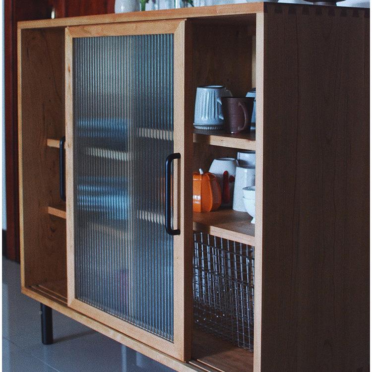 北欧实餐边柜移简约矮柜现木代06客厅收纳物柜储子玻璃门厨房碗柜