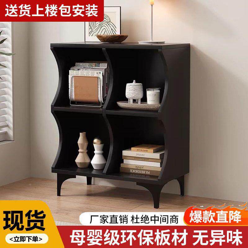 NJS黑餐边柜简约现代过道柜网红收纳入客厅桌柜可色柜定储物小户