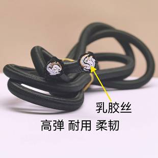 皮黑色彩色加粗高弹力牛圆型乳松紧绳圆741细橡筋绳胶丝筋筋绳