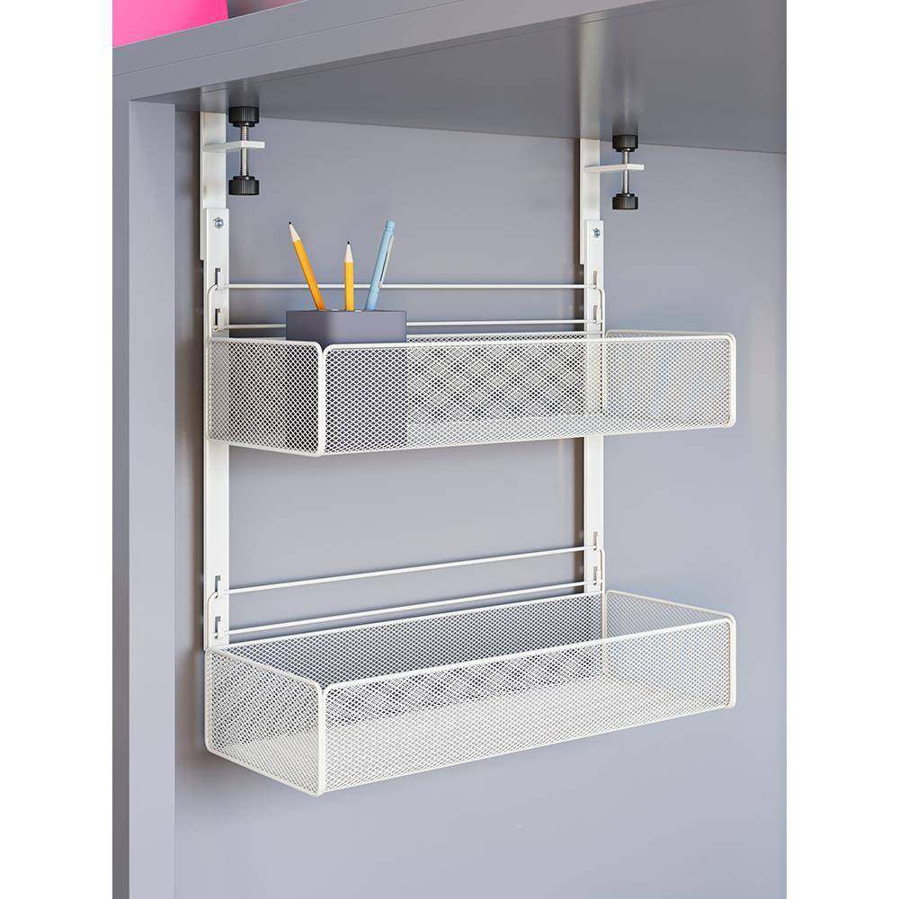 t办公室桌下架书桌下f柜整理工位收纳桌底夹缝F77S56S7挂篮物筐悬,收纳整理,书桌收纳置物架,淘宝优惠券,粉丝福利购,淘宝优惠卷