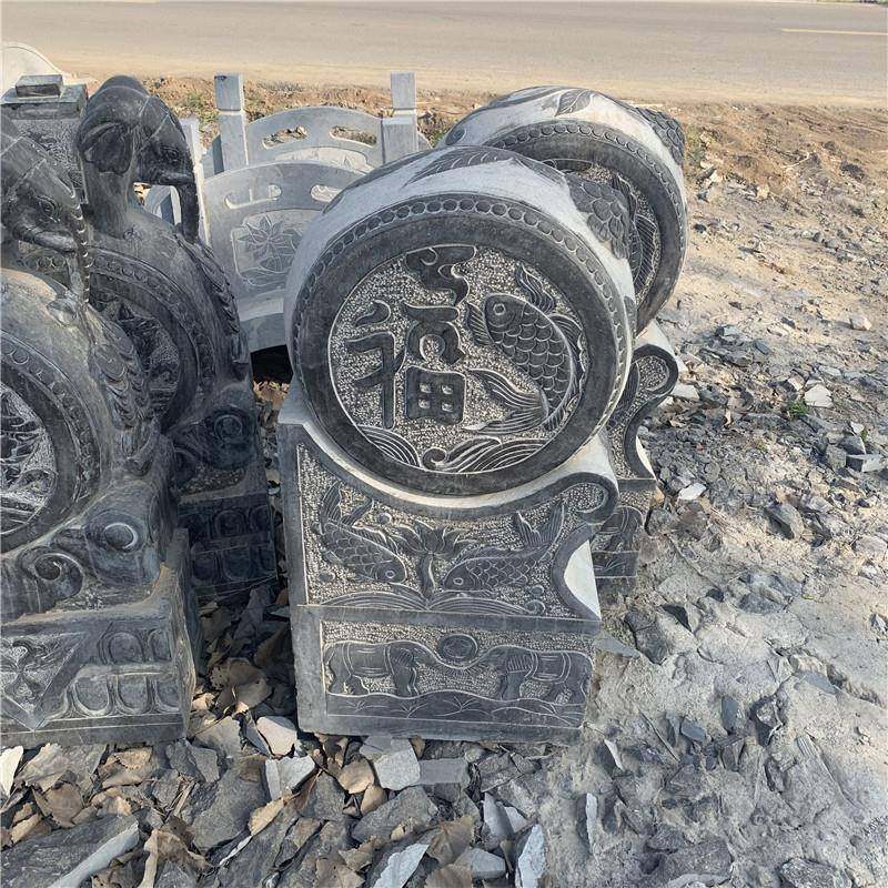 抱鼓石门口摆放门墩石鼓子圆鼔子青石仿古