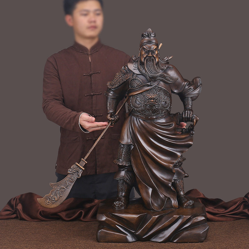 关公财神摆件大号落地关二爷帝圣君武财神关羽像酒店大厅装饰摆件