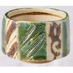 TOUJI/濑户烧/陶味倒角手握杯(织部)