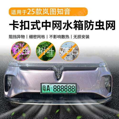 适用于岚图知音汽车防虫网前脸中网专用改装装饰条汽车用品配件