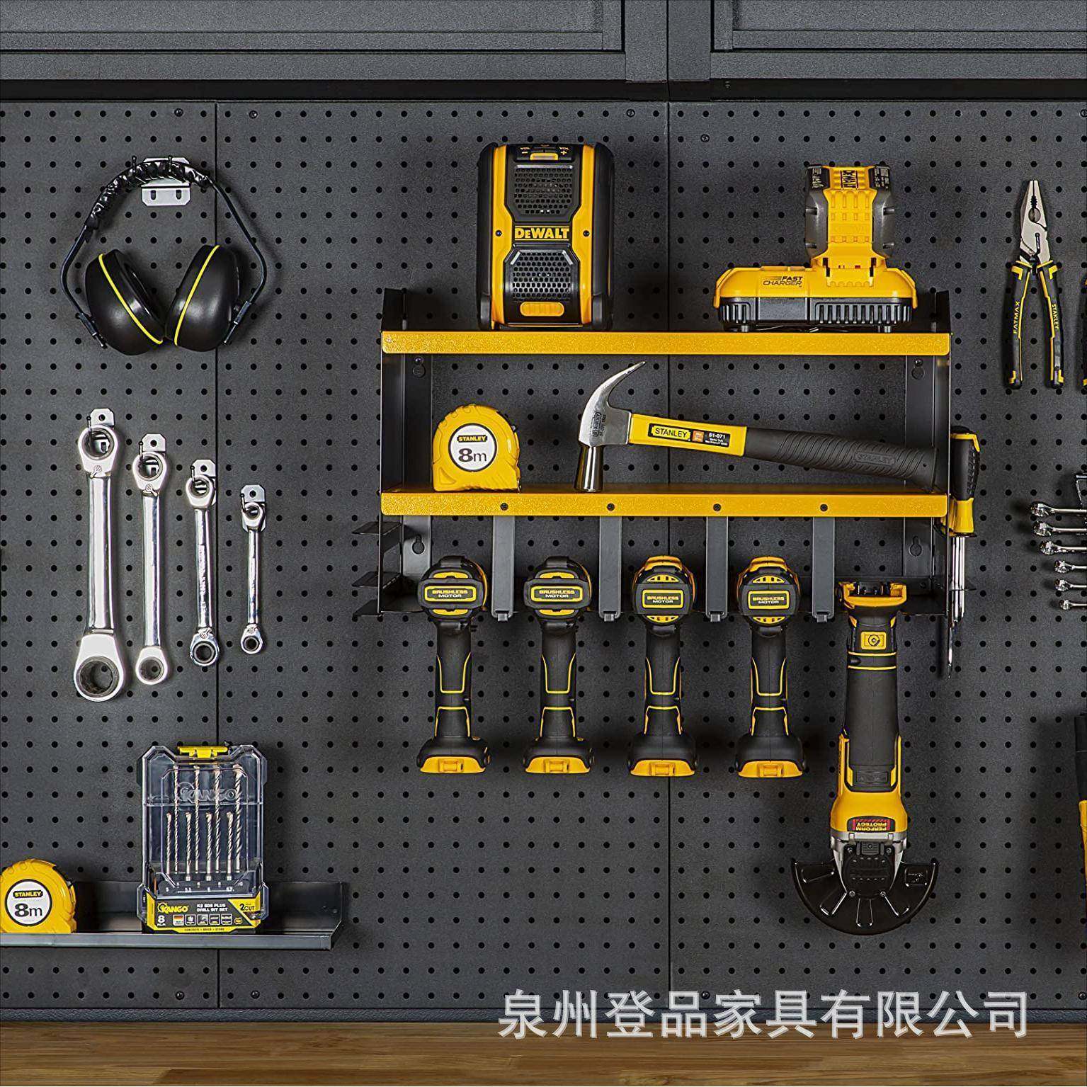 壁挂式重型电动工具架铁艺手电钻储存架多功能车库工具收纳架,纺织面料/辅料/配套,纺织机械配件,淘宝优惠券,粉丝福利购,淘宝优惠卷