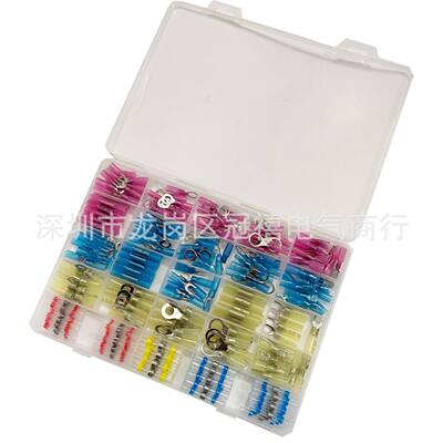缩端子+锡环225PCS装热缩接线端子焊热缩套管盒快OVO速接热线端子