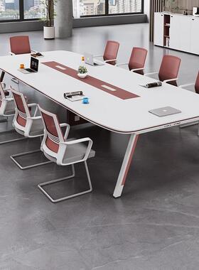 创意会桌议桌长简约现代培训桌桌长条桌大小型洽谈室椅组合XW-081