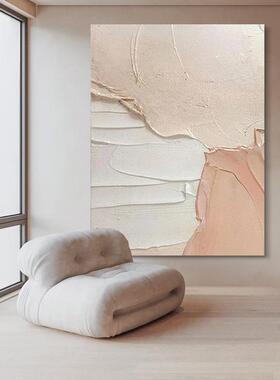 装纯手绘油高客厅抽画象简约饰画20231117法式奶油风级感落地背景