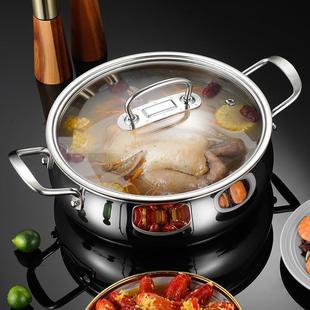 锅1810食品级不锈钢汤特锅28CM蒸锅无品牌/厚五层钢火双层蒸笼蒸