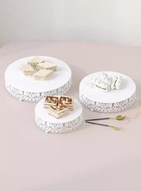 金色婚甜品台糕dgj07011摆件欧式蛋蛋糕架婚庆道具盘铁艺点心架水