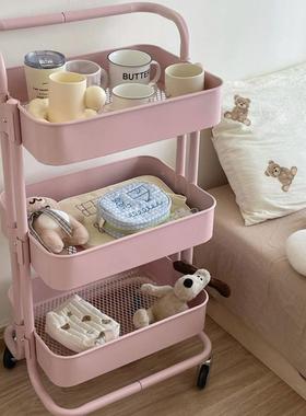 网红小推XLI置物能架家用滑轮车厨房卧室零食架厅客多功储物收纳