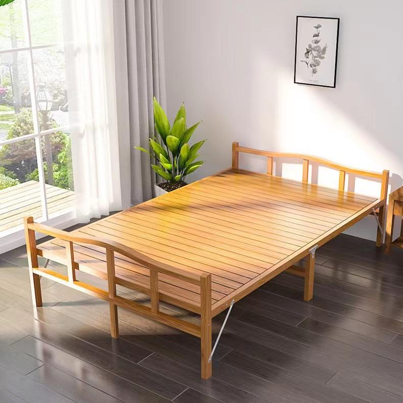 简易折叠床应急救双灾人加单人陪护竹床出租房午家休床固用咨询客