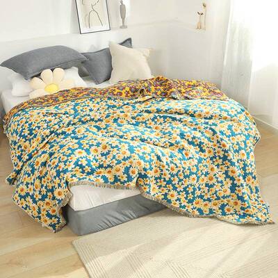 层六棉纱布巾被纯单人加厚全棉毯子夏季儿童午SA-xiaoc睡盖毯毛夏