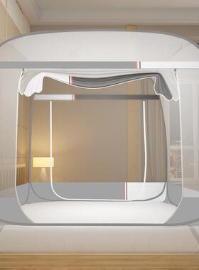 大方顶蒙古包蚊帐可折叠双人家用免安ZUODN-MG装宿m舍m151.8床全.