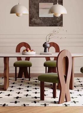 桌椭圆10854形实木会议北长条欧子法式岛台别墅客厅餐桌椅小户型