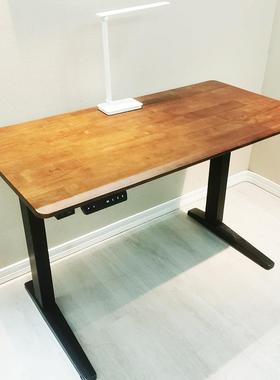 木书桌用电动升降桌电脑桌家实卧53499室智简约办公桌子能学习桌