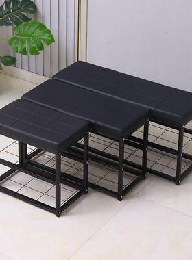 高级白柜换鞋凳可坐收纳凳鞋一凳体简易黑KQR多层鞋架入户长条沙