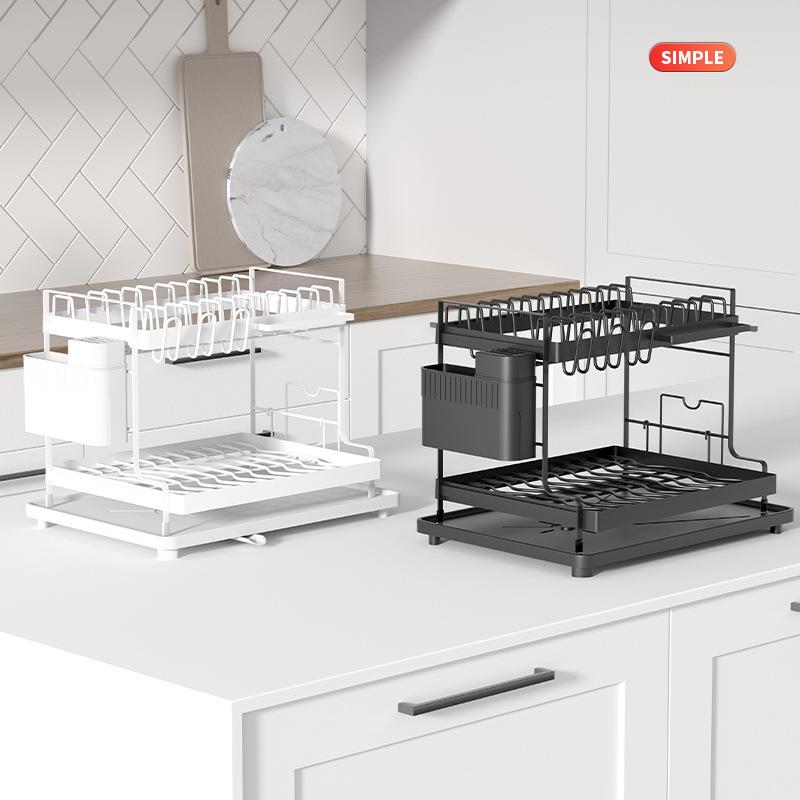 厨房家用碟置物碗碟架1架面台收纳架可碗拆卸沥水架碟双层多功能