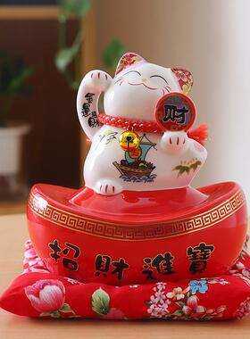 厅招财猫件客家居装饰存办公室摆设钱罐乔GFHF-008迁开业礼品摆年