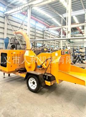 粉果园树枝粉碎市绿化树杈机枝条碎机园林移动政粉碎树叶WSI藤条