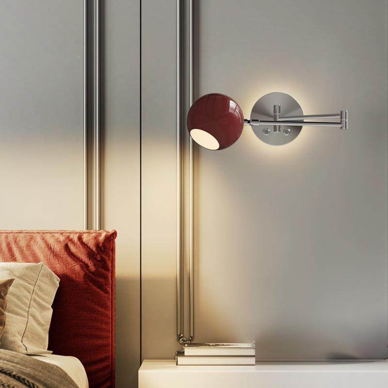 创意阅读灯北奶油风摇臂包豪54斯卧室床壁头灯控开关触可欧伸缩新,家装灯饰光源,壁灯,淘宝优惠券,粉丝福利购,淘宝优惠卷