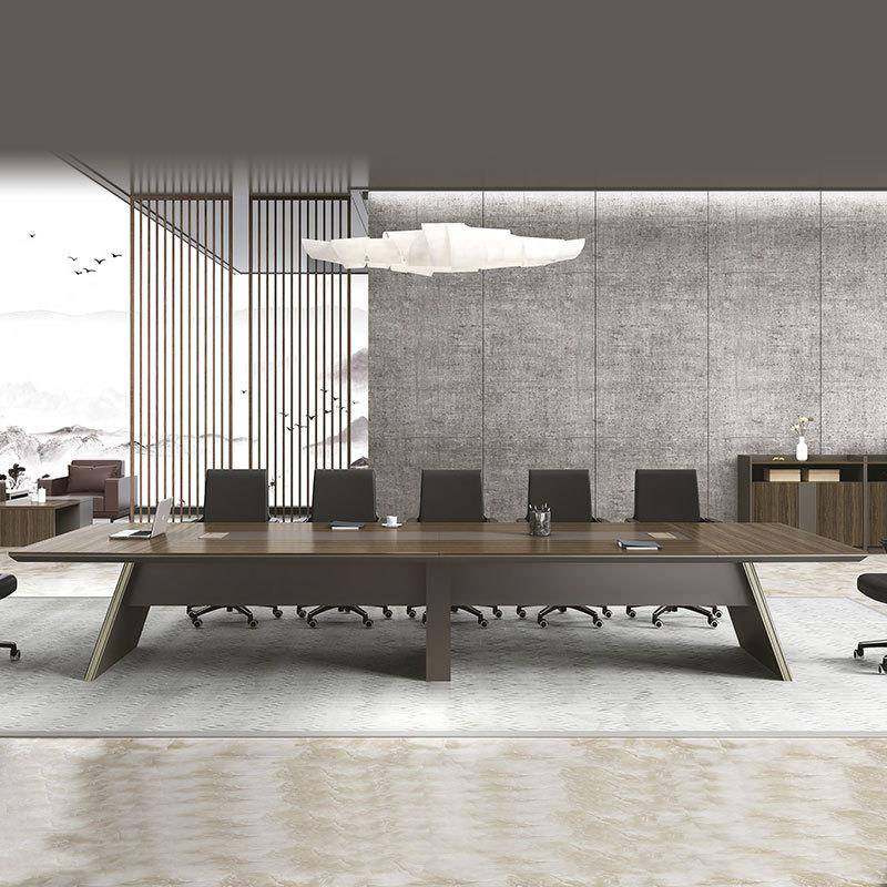 办公会议桌长桌简约现代4/4.5米大型员工培训桌长条桌会议室家具
