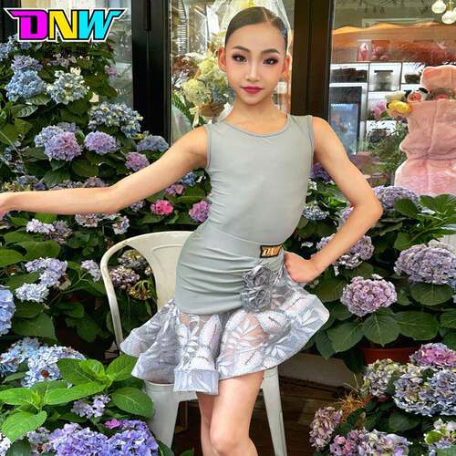 DNW夏季儿童演出服专业网红拉丁舞练习套装女童练功服少儿演出服