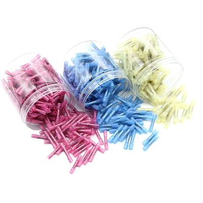 罐装600PCS带字热缩防水端子三色热缩端子中接管端子组合