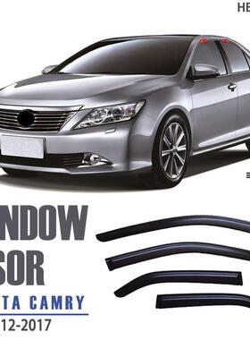 适用于2012-2017丰田CAMRY晴雨挡雨眉遮雨档黑武士Windowvisor