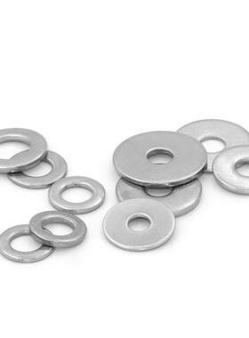 3圈04不锈钢垫圆垫片金属垫片垫圈平垫平大介加片加厚HKN螺丝垫片
