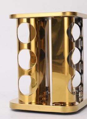 架方形圆不锈钢旋形转调料架架厨房MLT调味料收纳调味品子套装