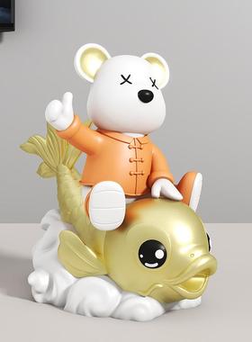 益6012方家居暴力熊创桌面爱仔摆件家居客厅玄关茶几可酒柜装饰意