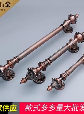 厂拉家批14571发大门青古红古锌橱合金手现代家具五柜金大拉手欧