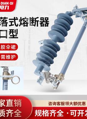 JEC出型口跌落式熔断器R12-33-10W0A户外柱上高压落式熔断跌器