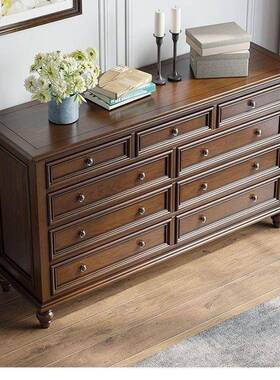 热美式斗柜柜111村七斗九斗客厅五斗抽屉式卧室复古收纳储物乡卖