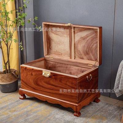 香木箱箱子全樟木整板独板老樟木樟箱SJO老樟樟木储物老木收纳盒