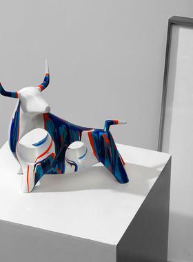 北欧艺术泼彩牛件摆轻玄奢创礼意客厅电视柜AL-63437关样板间桌面