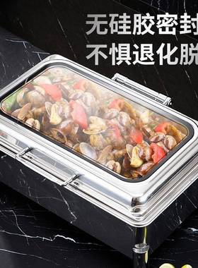 不锅锈钢助YPI自助餐炉商酒店用自布菲炉液压可视保温电加热早餐