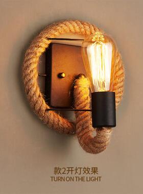 复古吧个性壁灯美式loft铁业床艺头墙创意工风酒咖啡厅客餐95507