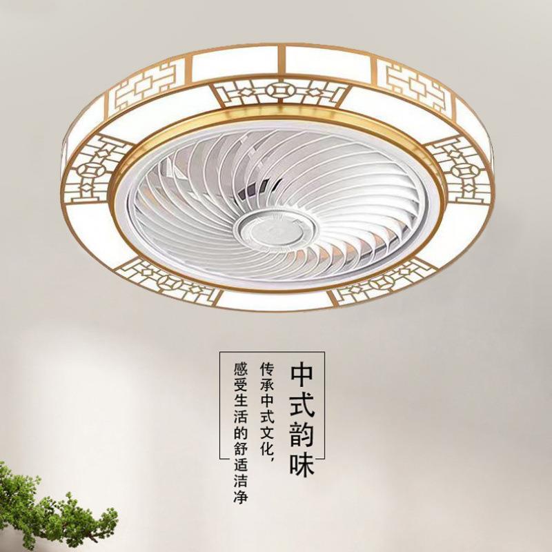 卧室吸顶风扇灯新中式扇书房带风一87体现代灯简约餐厅吊扇灯灯新