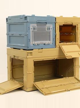 塑料折叠式工业风侧日开门居家收纳储箱物箱车户IKY外潮流整载理