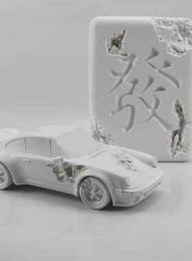 现代意雕塑桌面件办公创室书摆柜办公家居装饰品样板KXK房软桌装