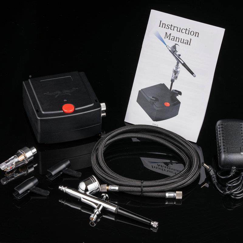 模型漆机彩绘上色喷绘笔T1100A欧规00A模型喷笔气泵迷你小喷套喷