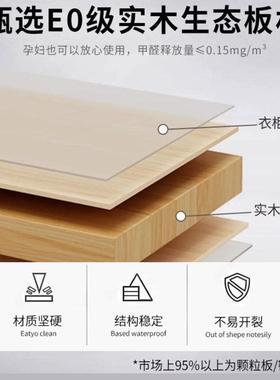 木衣柜室家用经济型出租房用实玻璃门柜子小户型童卧85619收纳大