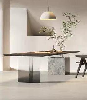 式客厅实木泡中茶桌椅组合用家简约台亚克力OMF办公室茶茶几大板